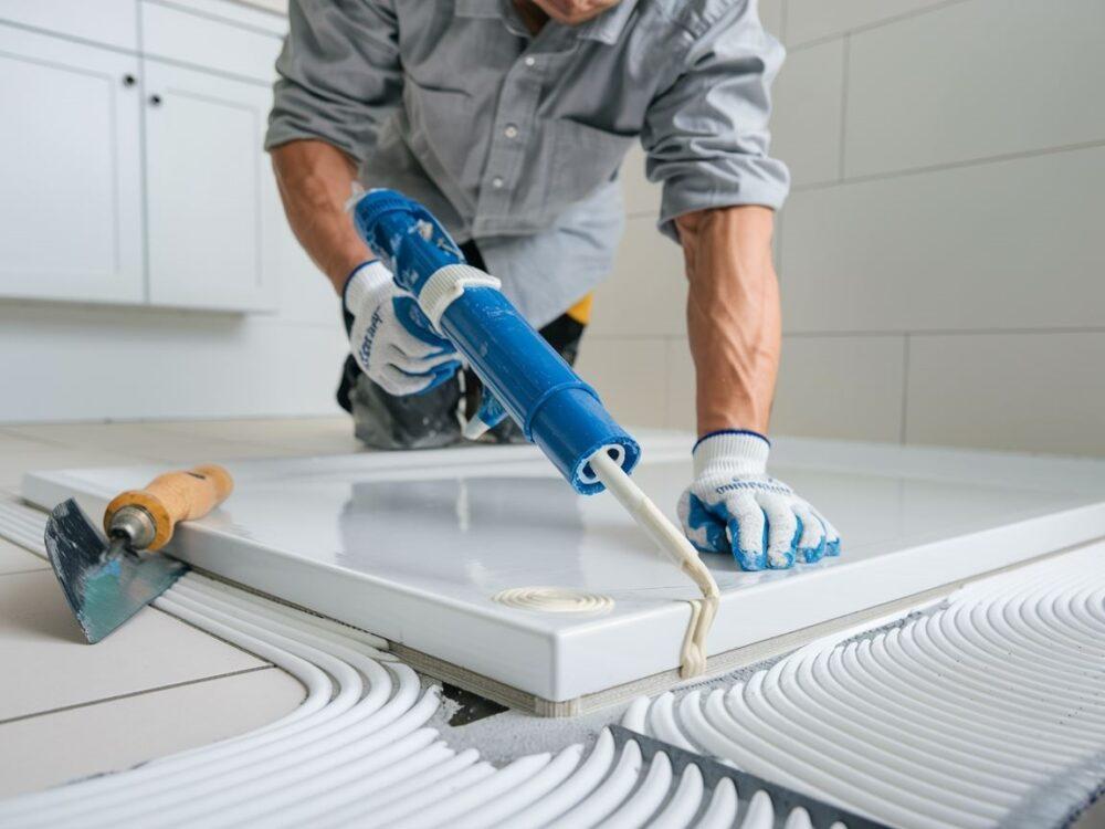 brodzik z silikonową fugą