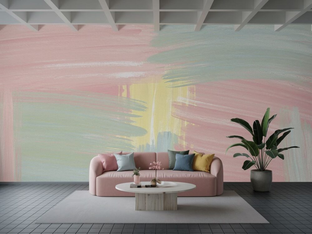 dekoracyjna tapeta imitująca płótno