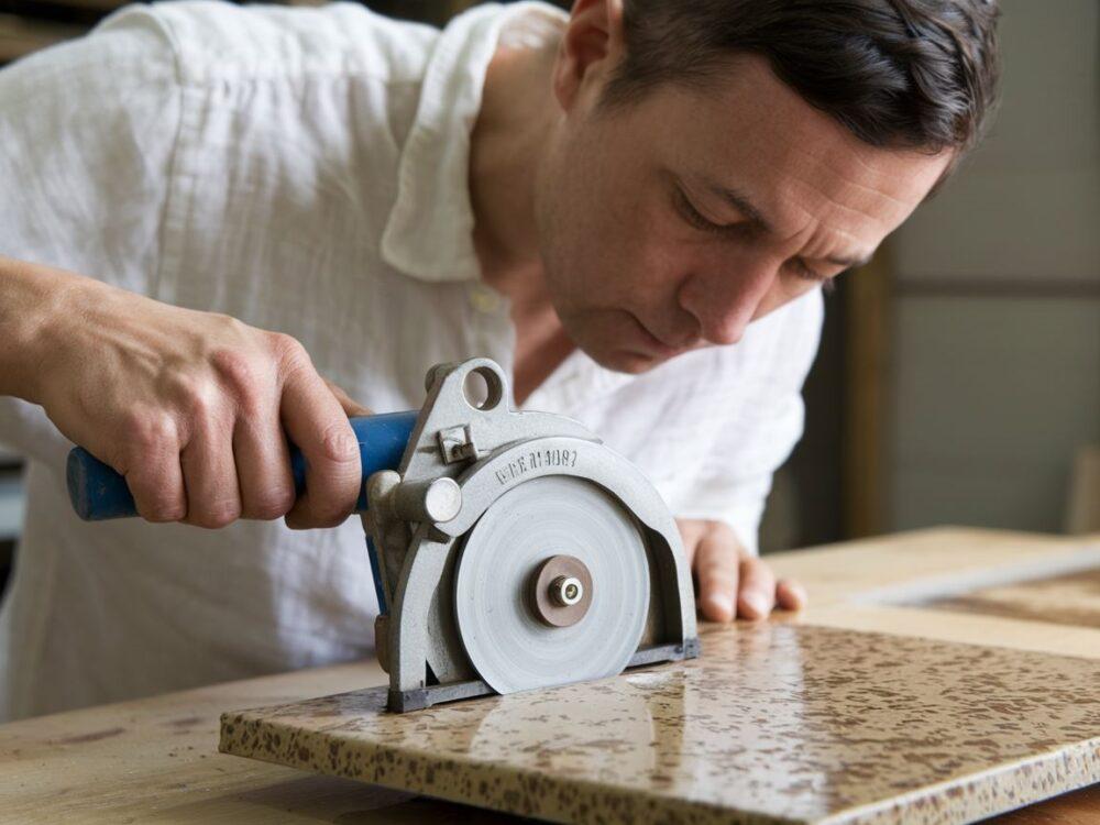 fragmenty przeciętej płytki