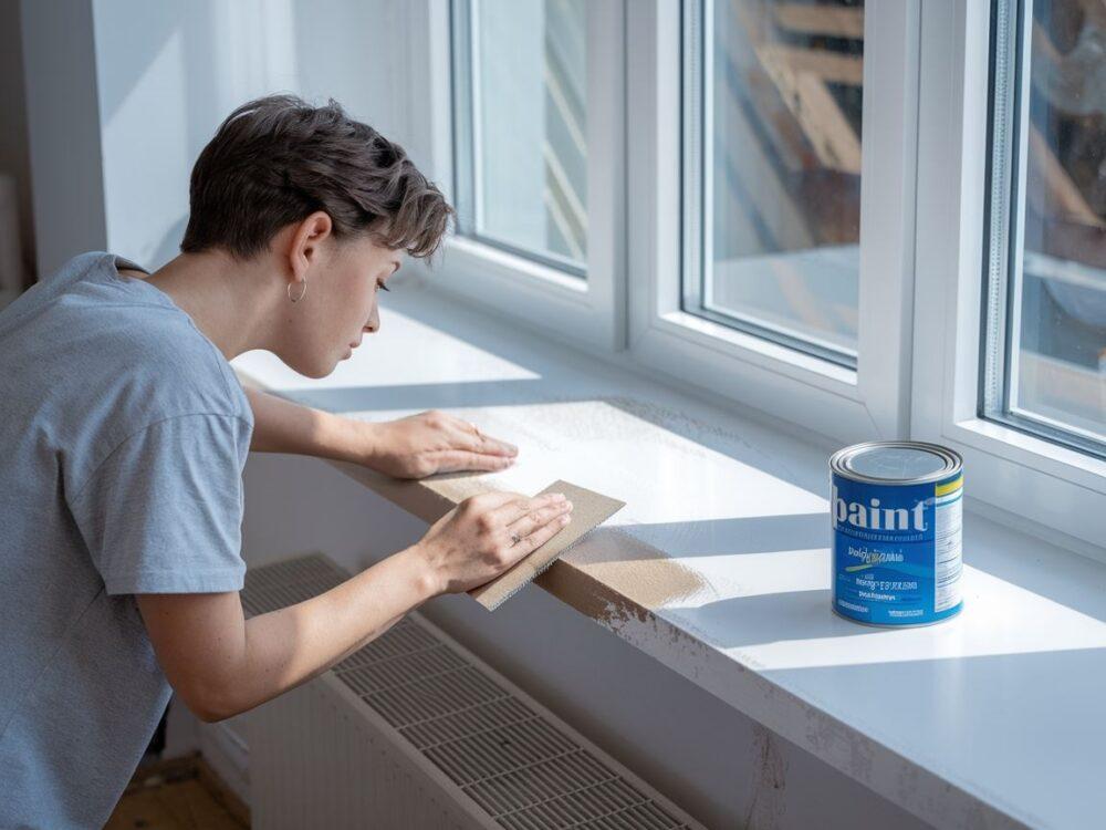 malowanie białego parapetu