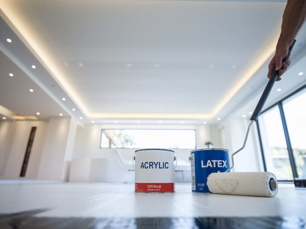 malowanie sufitu farbą akrylową