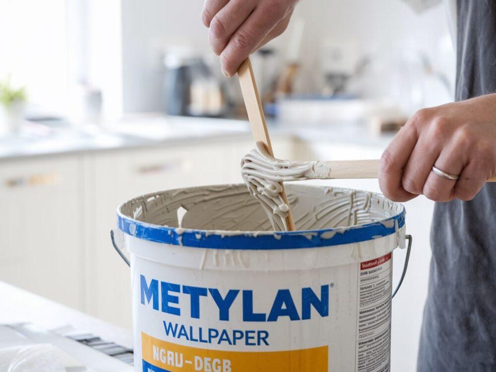 mieszanie kleju Metylan
