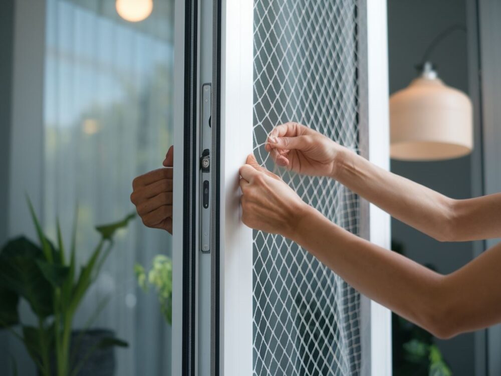 montaż siatki przeciw owadom