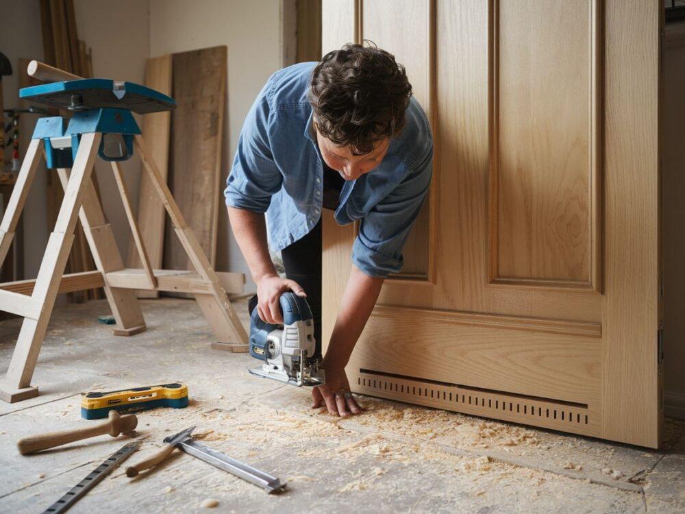 montaż wentylacji w drzwiach