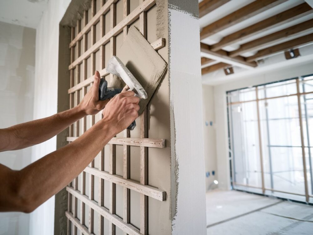 nakładanie gładzi szpachlowej