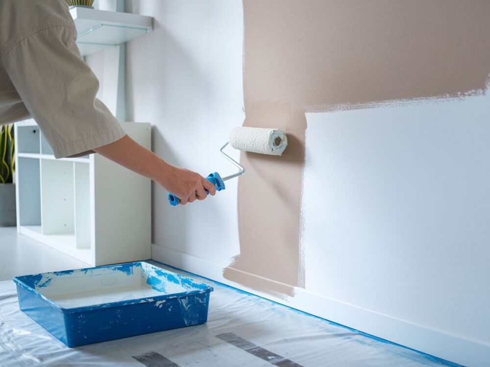 nakładanie taśmy malarskiej