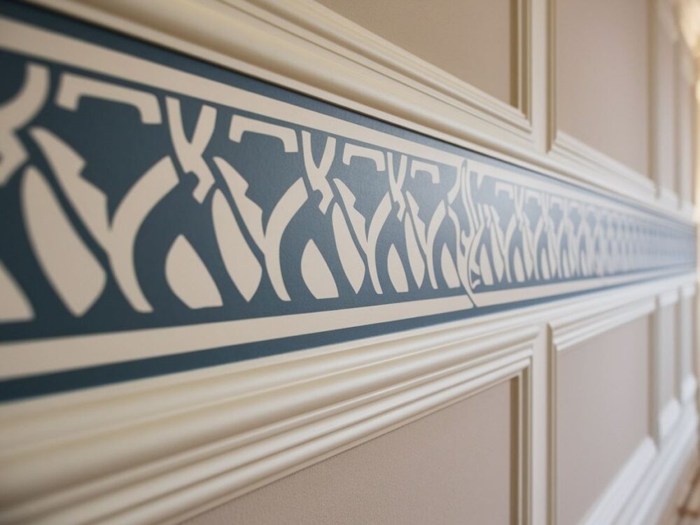 nowoczesny pasek przy tapecie