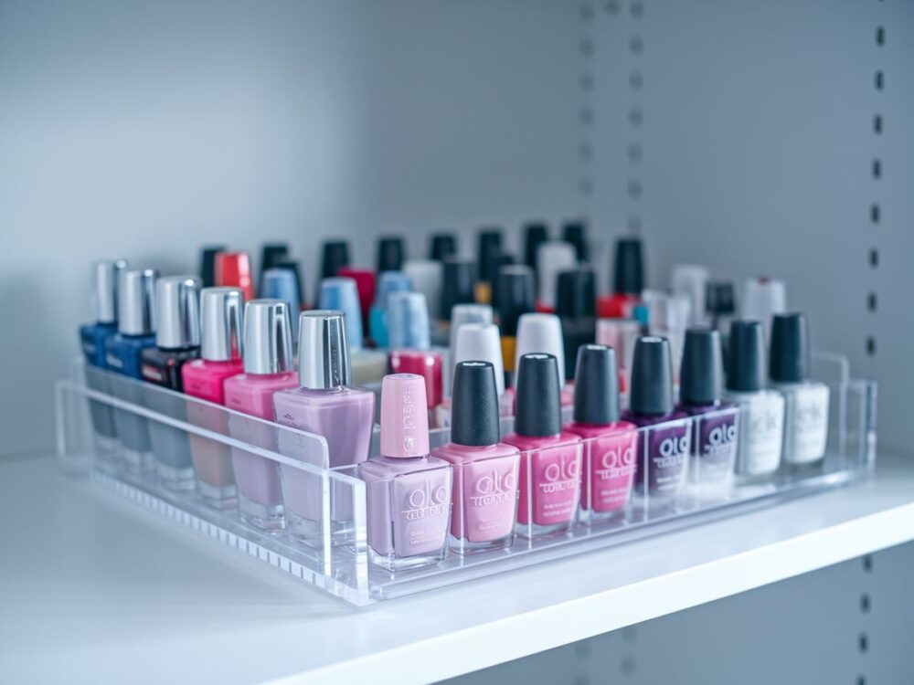 półka z lakierami