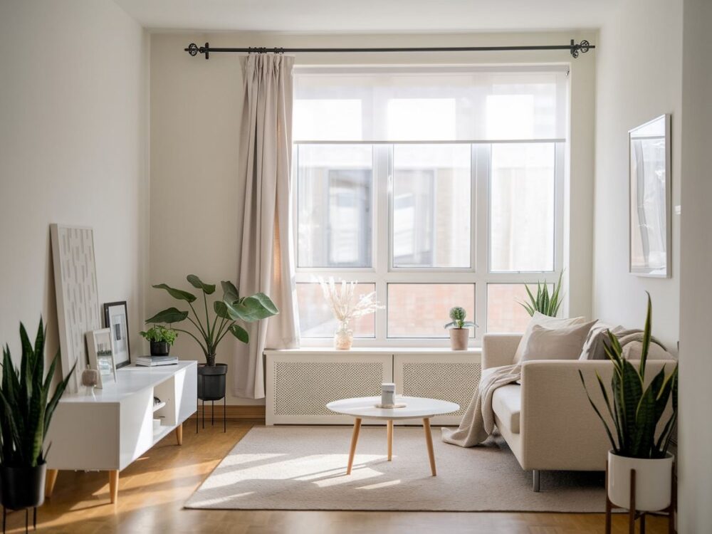 pomiar karnisza nad oknem