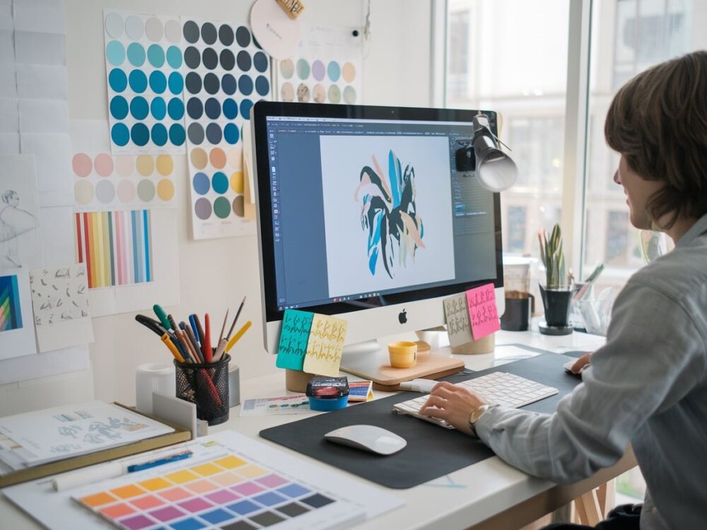 proces tworzenia tapety