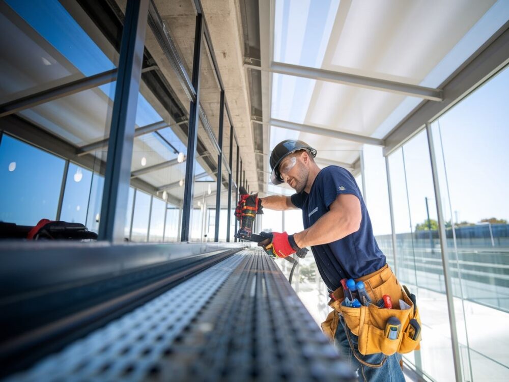 przykręcanie markizy do ściany