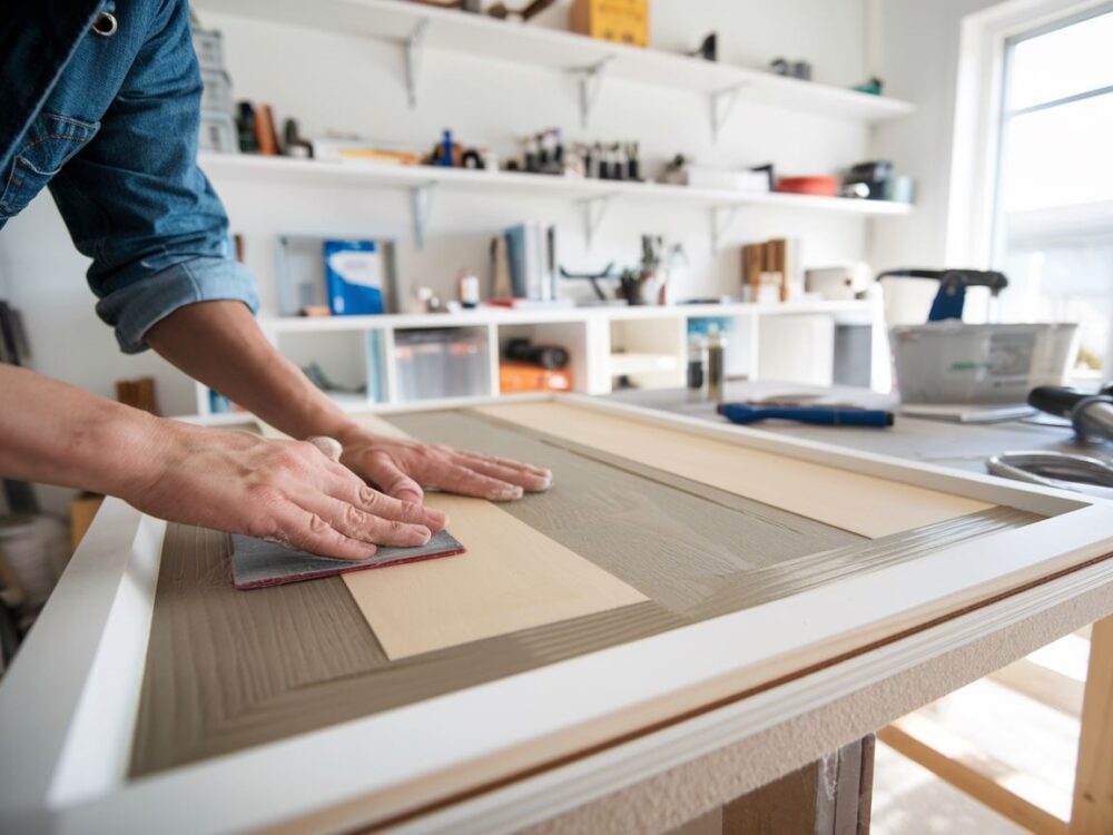 renowacja drzwi z okleiną