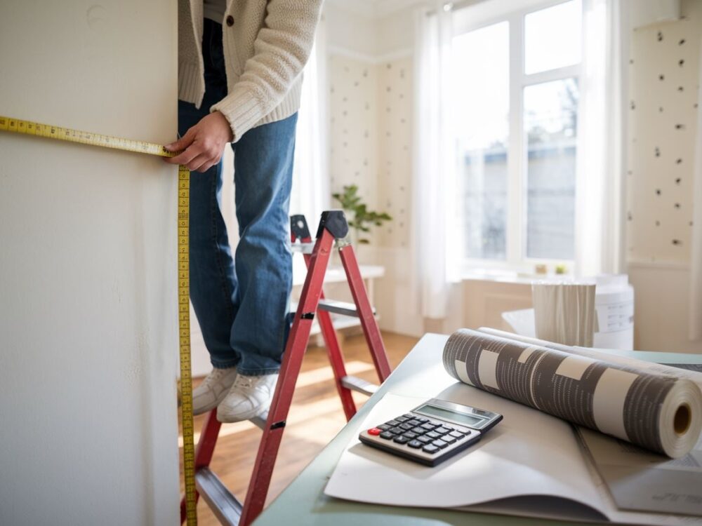 rolki tapety na stole