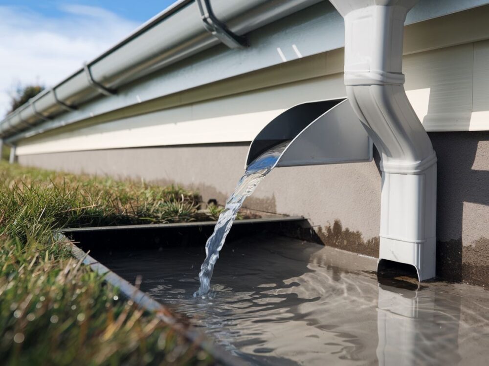 rura spustowa przy domu