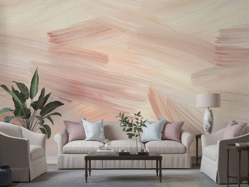 ściana z fakturą płótna