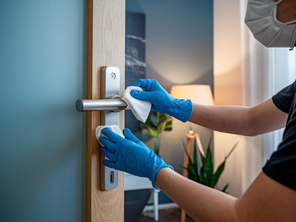 smarowanie klamki drzwi