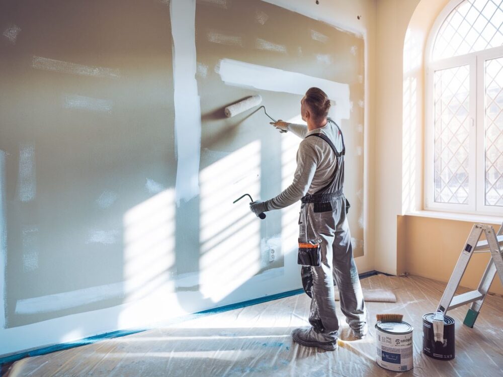 wałek malarski z gruntem