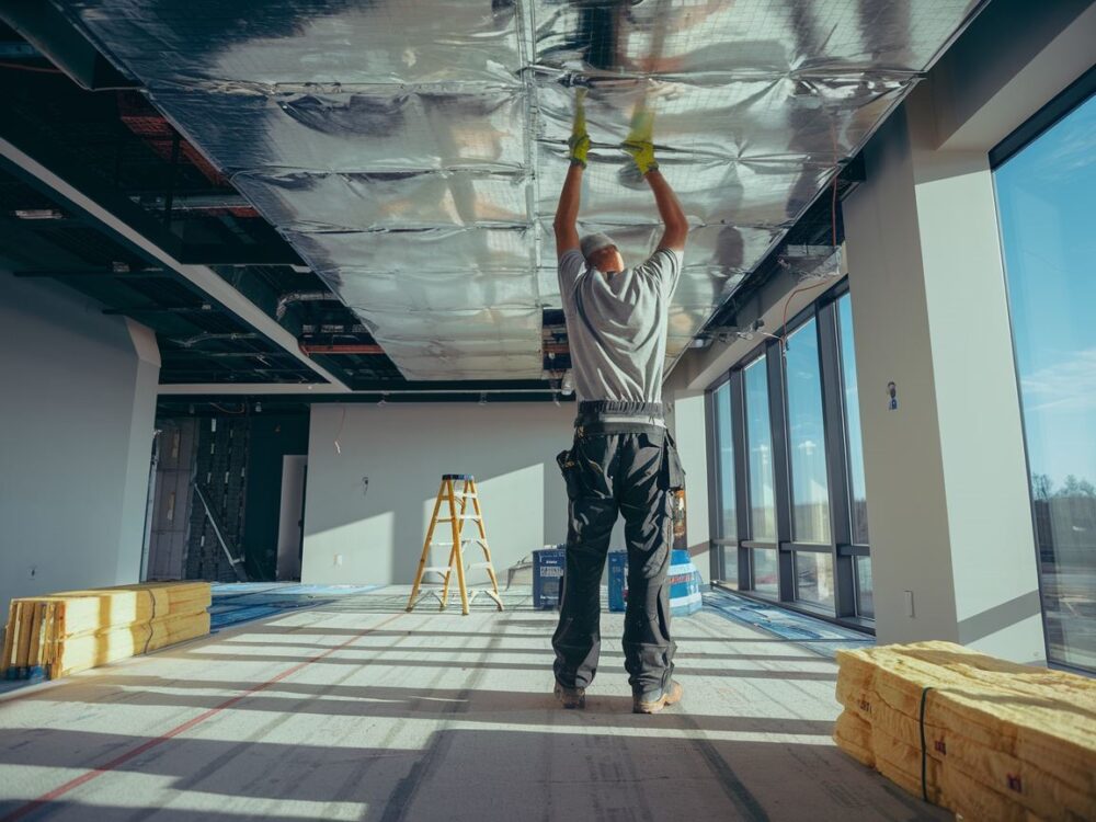 warstwy sufitu podwieszanego