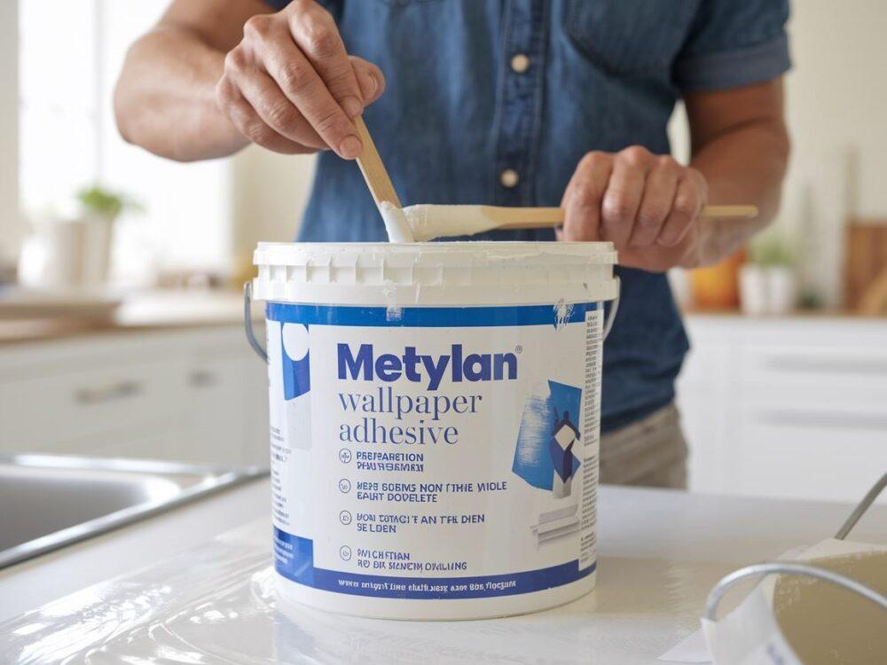 wiadro z klejem do tapet