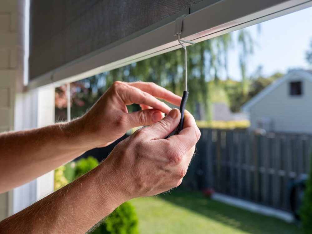 wymiana sznurka w rolecie