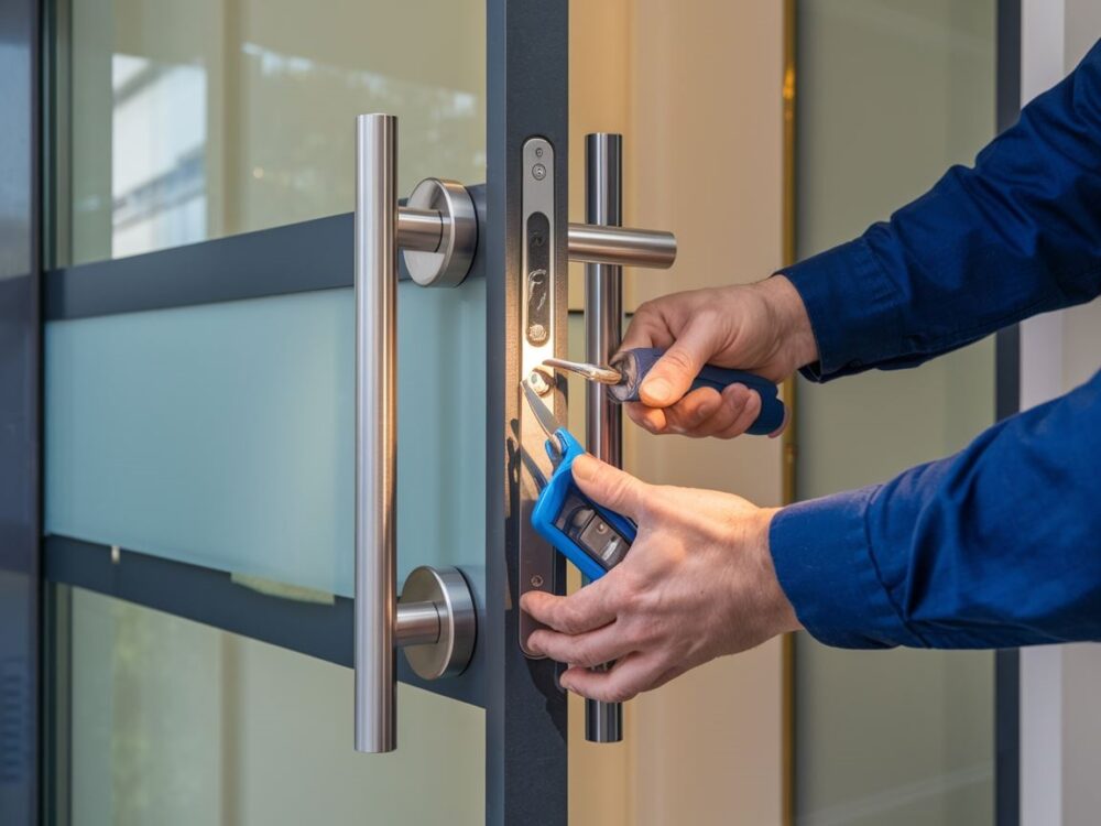 wymiana zamka w drzwiach